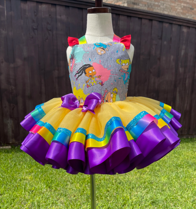 Rugrats birthday outfit, Rugrats tutu outfit, Rugrats tutu, Rugrats tutu set Dallas NY Kaye Custom Design Rugrats birthday outfit, Rugrats tutu outfit, Rugrats tutu, Rugrats tutu set Dallas NY Kaye Custom Design