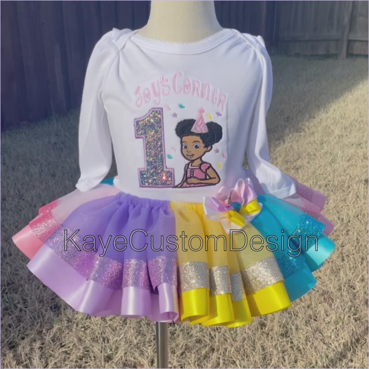 Gracies Corner Baby and Toddler Girl Birthday Tutu Pastel Tutu 12/18 month