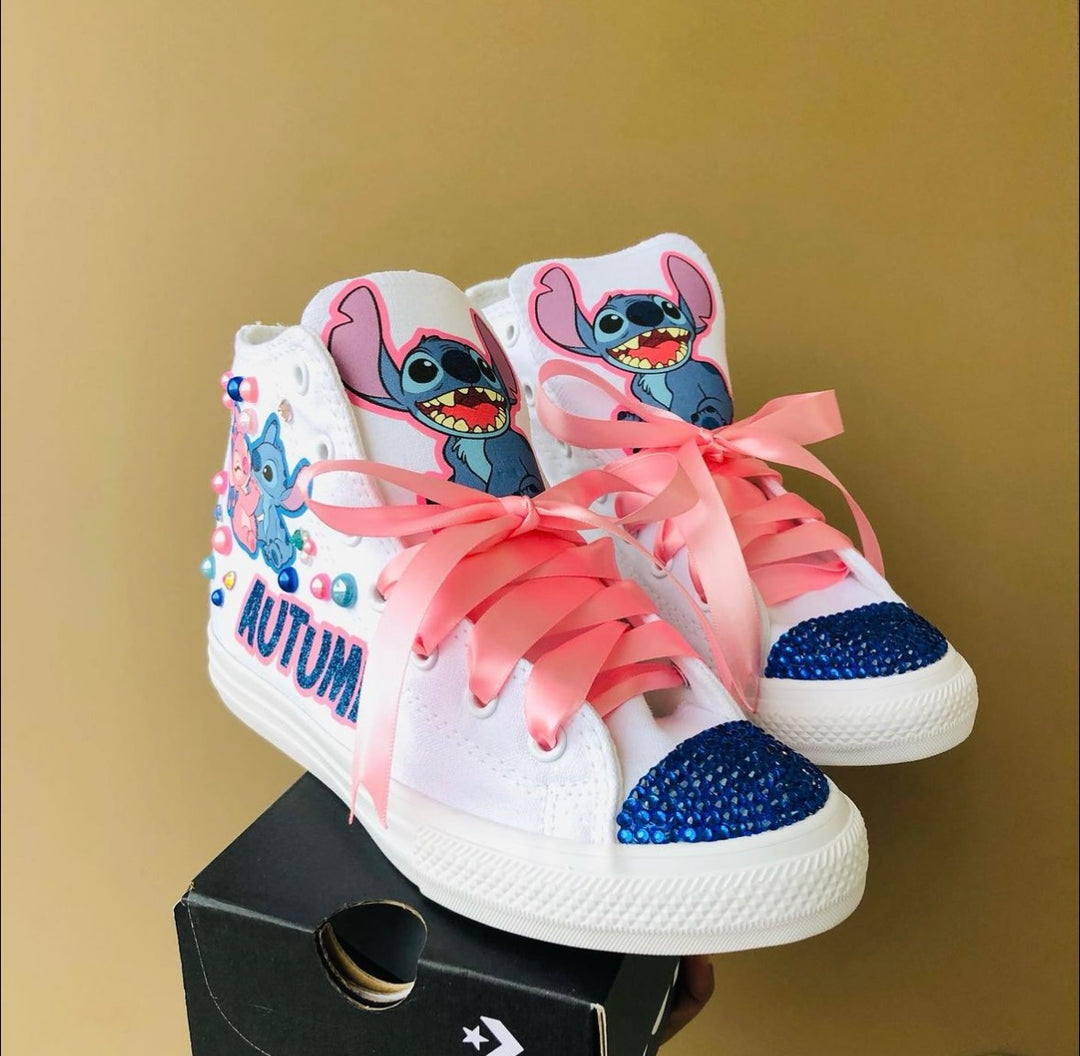 Disney Stitch Shoes Lilo And Stitch High Tops Buy Lilo Stitch Lace