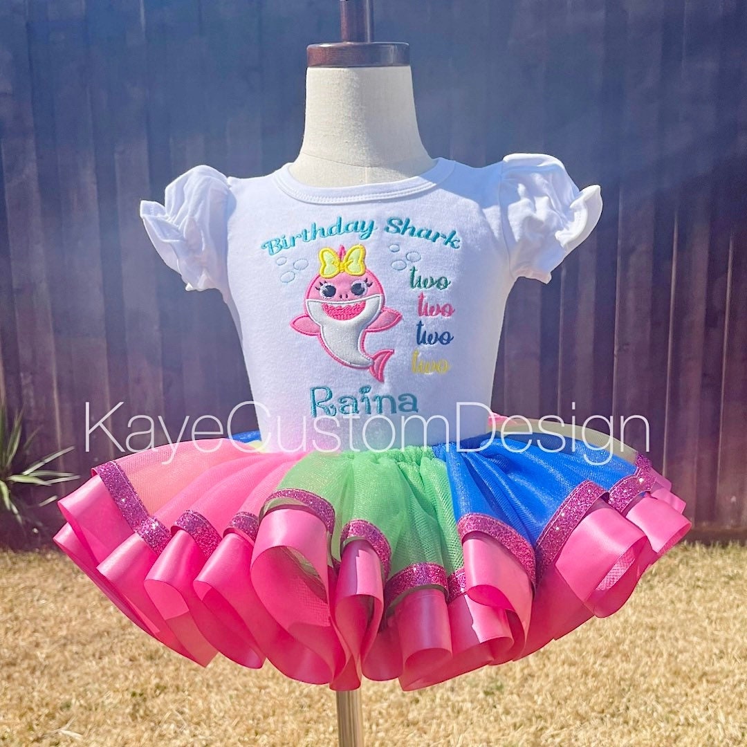 Baby Shark Tutu Set Baby Shark Outfit Girl Baby Shark Dress