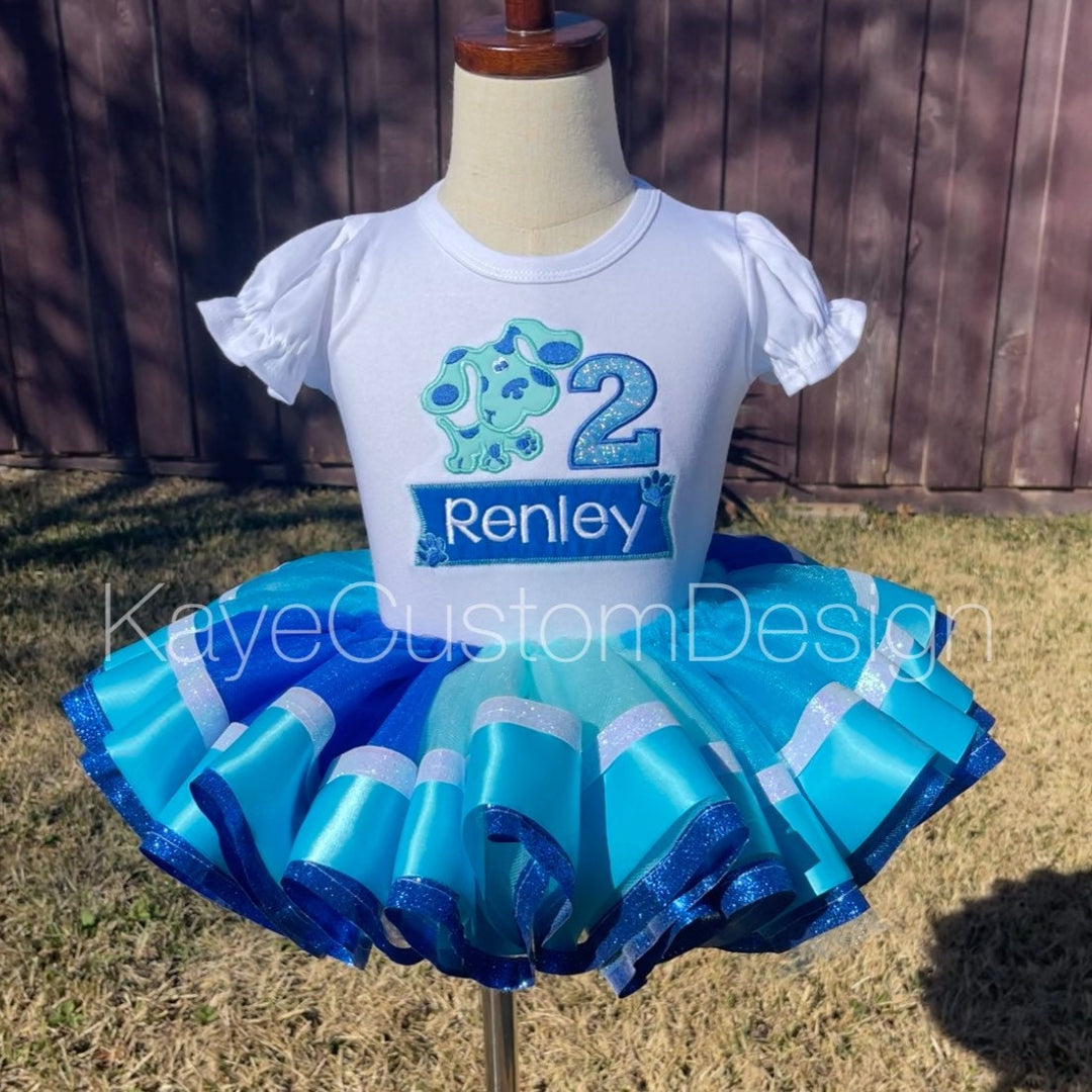 Blues Clues Birthday Tutu Set, Baby Girl Birthday Outfit Dallas NY – Kaye  Custom Design