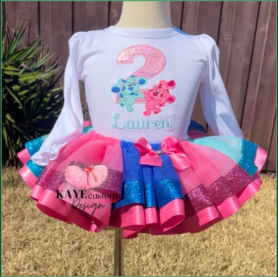 Blues Clues Toddler Girl Birthday Outfit Tutu Set, Blues Birthday Outfit 12/18 month