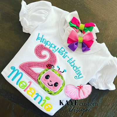 Cocomelon Birthday Shirt Custom Birthday Shirt for Girl Kaye Custom Design