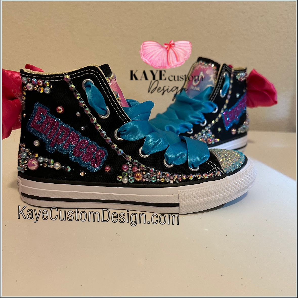 Custom Music Shoes Kids Shoes Girls | Tik tok Bling Rhinestone Shoes Tiktok Kaye Custom Design