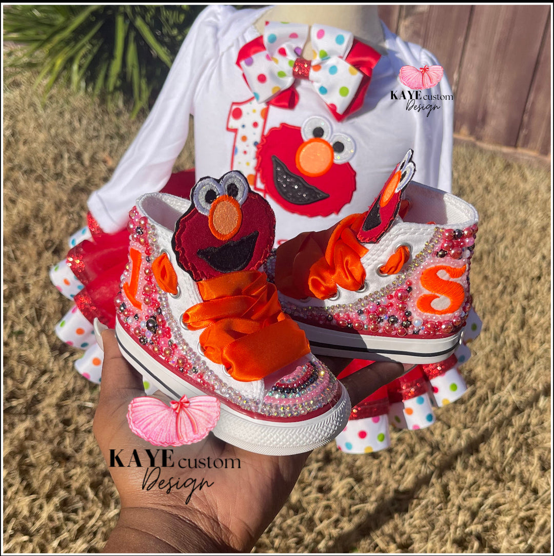 Elmo Shoes for girls Pink Bling Elmo Sesame Street Rhinestone Shoes