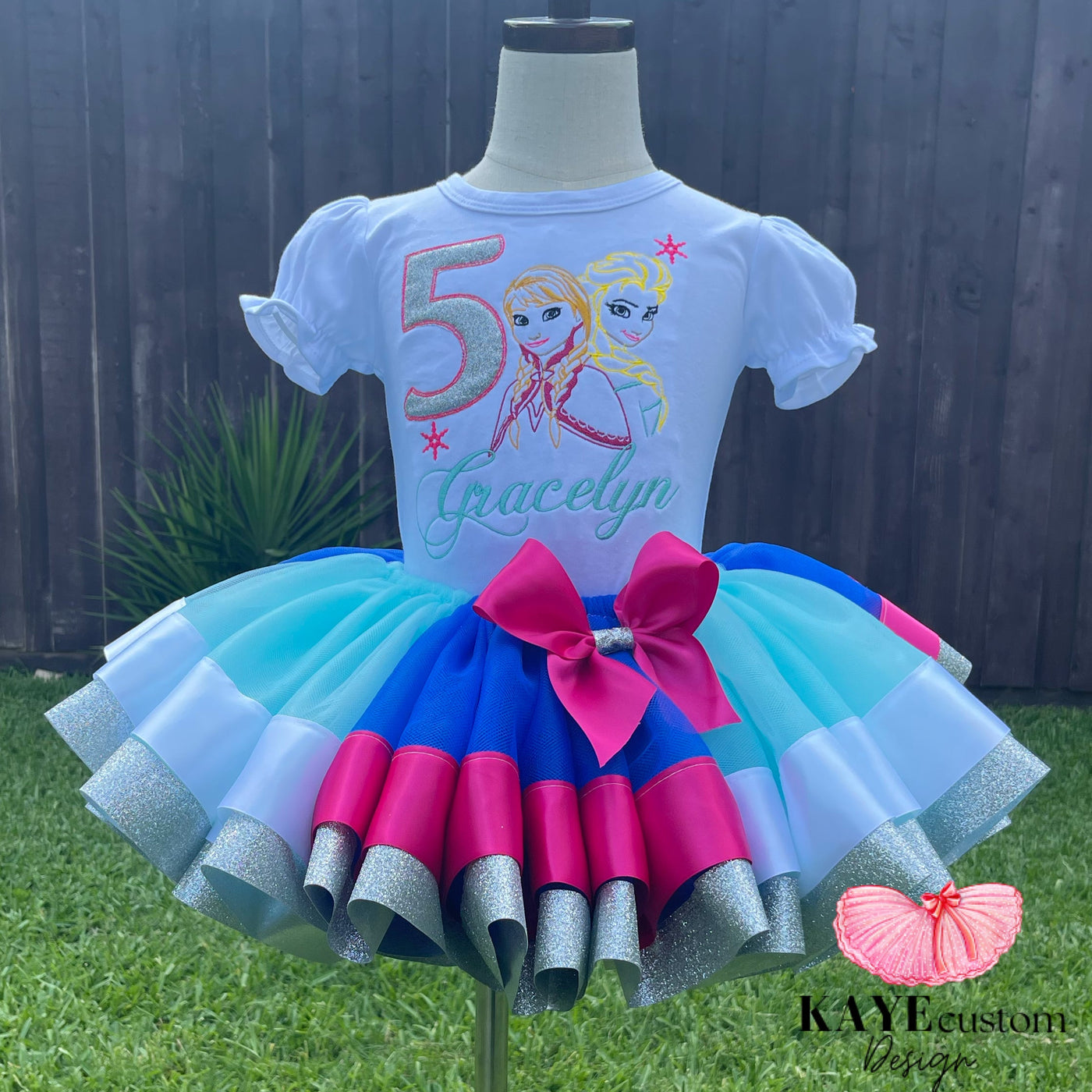 Frozen Custom Birthday Tutu Outfit | Elsa Birthday Outfit | Anna Tutu Set Kaye Custom Design