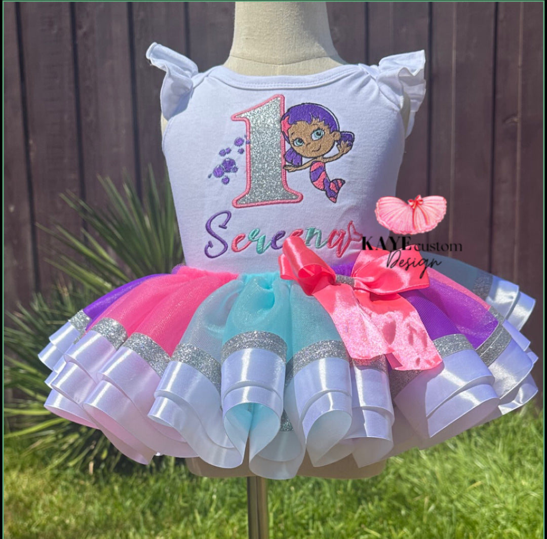 bubble guppies birthday dress Bubble Guppies Fit and Flare Dress main image 1