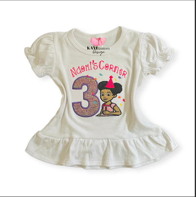 Gracie’s Corner Custom Birthday Shirt for Girl Kaye Custom Design