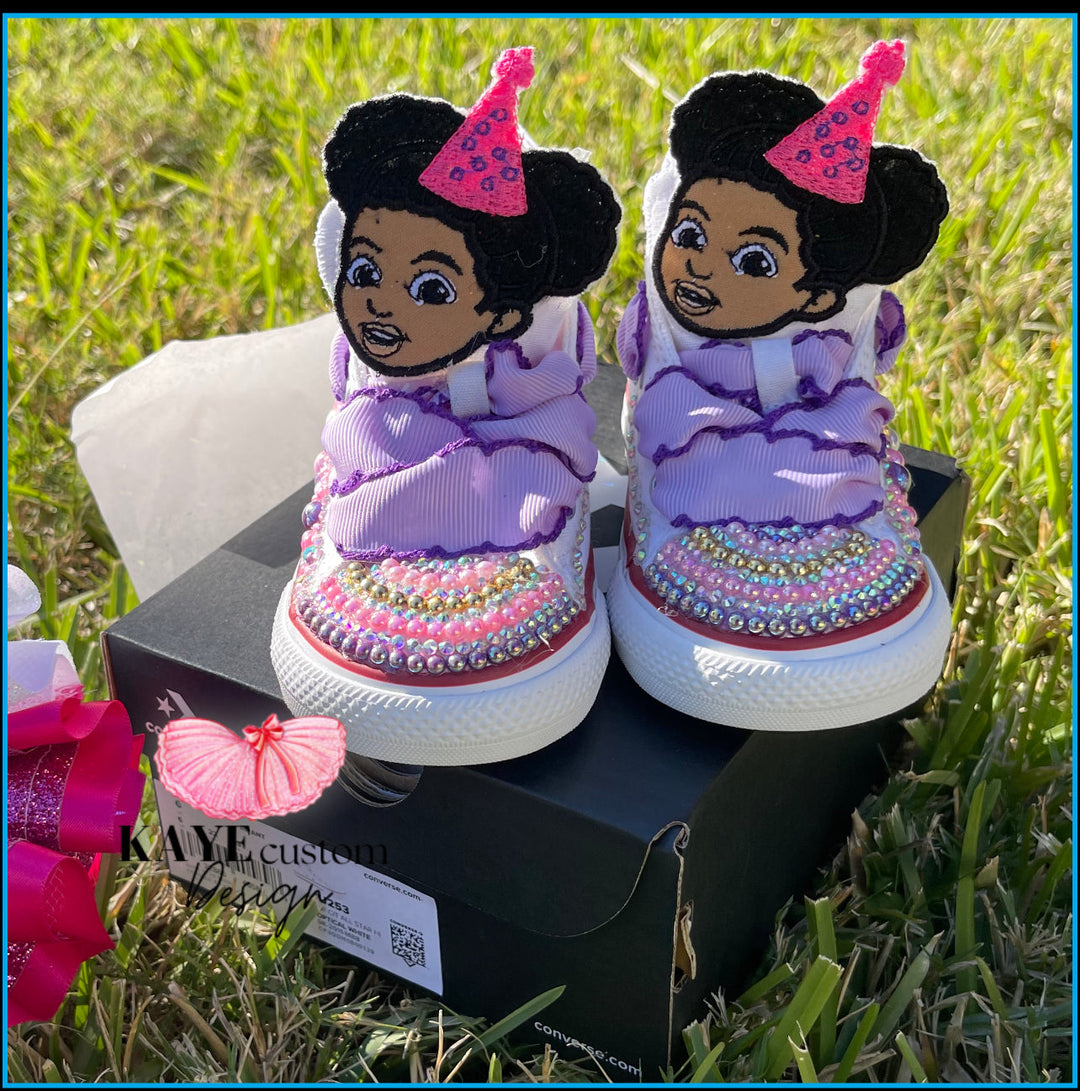 Gracie's Corner Shoes Pink Purple Bling Rhinestone Shoes – Kaye