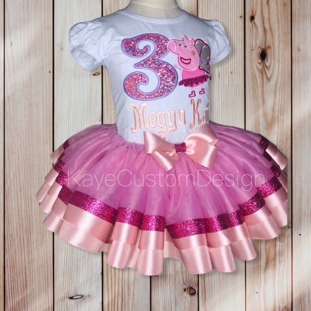 Cute Peppa Pig Birthday Attire for Your Child's Special Day 4T SHIRT & TUTU Cute Peppa Pig Birthday Attire for Your Child's Special Day 4T SHIRT & TUTU