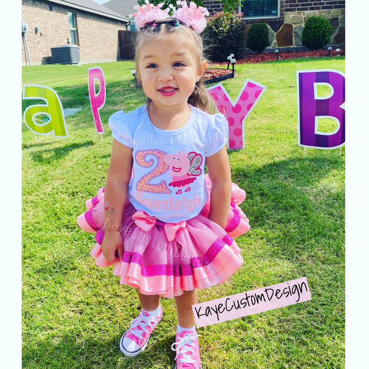 Kid Peppa Tutu Dress Peppa Pig Birthday Outfit Pink Peppa Tutu Set Peppa Pig Dress Kid Peppa Tutu Dress Peppa Pig Birthday Outfit Pink Peppa Tutu Set Peppa Pig Dress