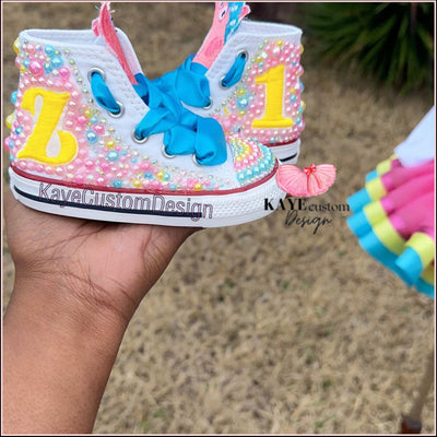 Peppa Pig Shoes for girls | Pink Bling Peppa Pig Rhinestone Shoes Kaye Custom Design