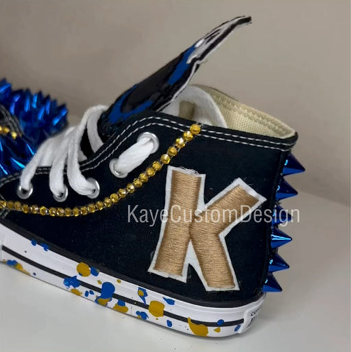 Cookie Monster Shoes | Blue Boys Birthday Bling Shoes