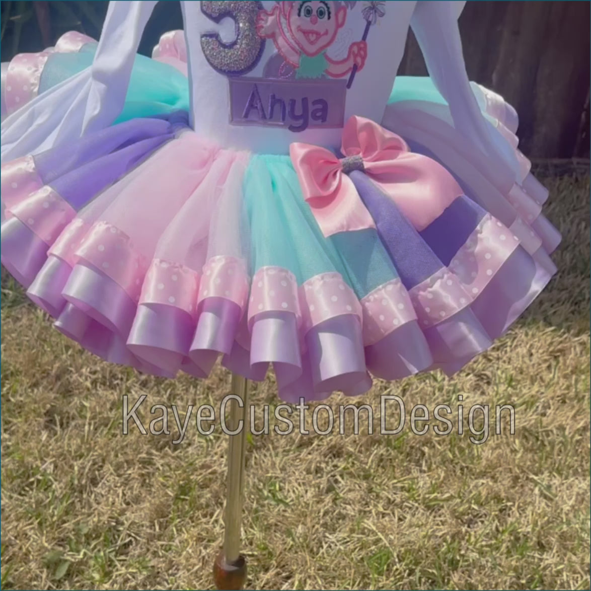 Abby Cadabby Girl Birthday Outfit Lavender Pink | Abby Cadabby Tutu Set Blue | Street Friends Party Dress