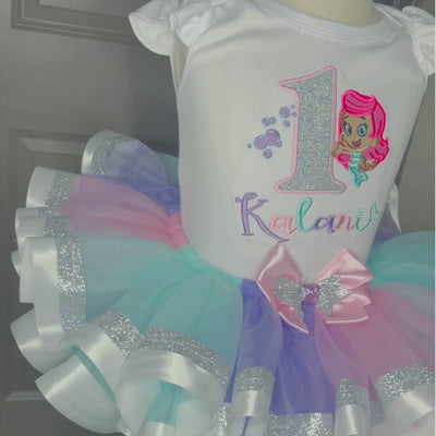 Bubble Guppies Custom Birthday Tutu Set Molly | Bubble Guppies Pastel Outfit | Bubble Guppies Dress