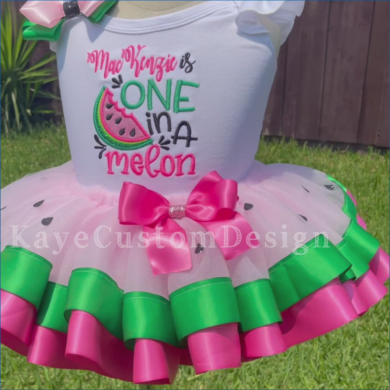 One In A Melon Custom Birthday Outfit with Embroidery Shirt